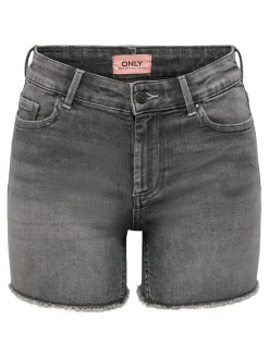 New ONLBLUSH Mellemhøj talje Regular fit Denim-shorts Dame Shorts|Double Denim