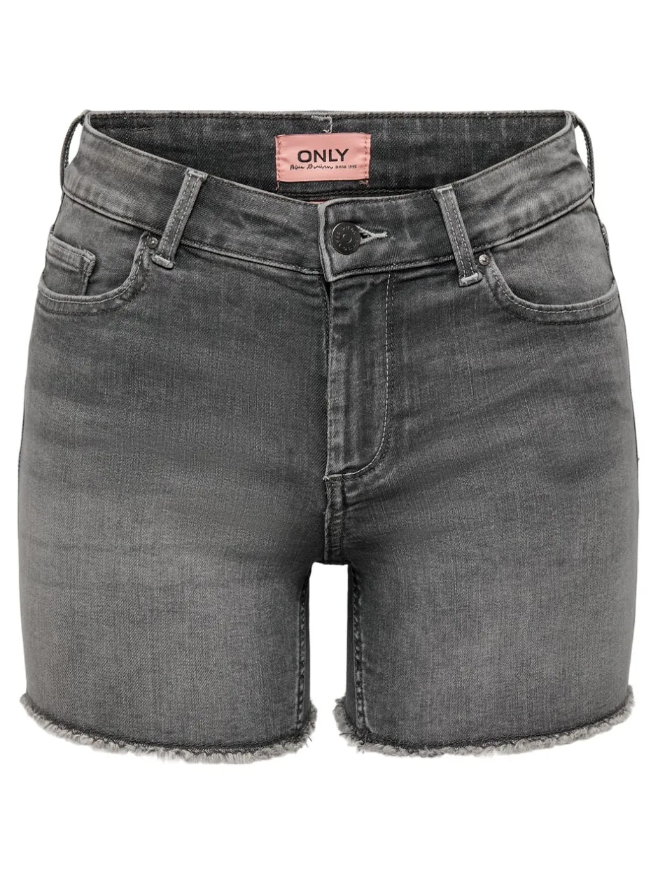 New ONLBLUSH Mellemhøj talje Regular fit Denim-shorts Dame Shorts|Double Denim