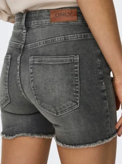 New ONLBLUSH Mellemhøj talje Regular fit Denim-shorts Dame Shorts|Double Denim