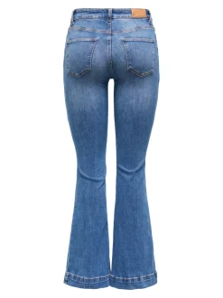 Clearance ONLBLUSH Mellemhøj talje Retro flared fit Jeans Dame Jeans|Jeans