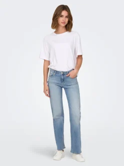 Best ONLBLUSH Mellemhøj talje Straight fit Jeans Dame Jeans|Jeans