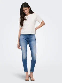 New ONLBLUSH Mellemhøj talje Skinny fit Ankellængde Jeans Dame Jeans|Jeans
