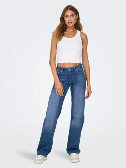Best ONLBLUSH Mellemhøj talje Straight fit Jeans Dame Jeans|Jeans