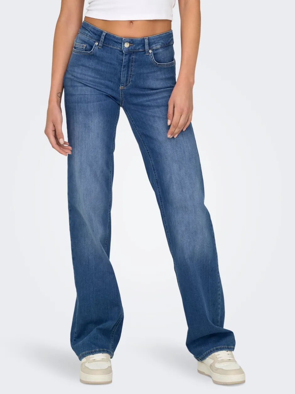 Best ONLBLUSH Mellemhøj talje Straight fit Jeans Dame Jeans|Jeans