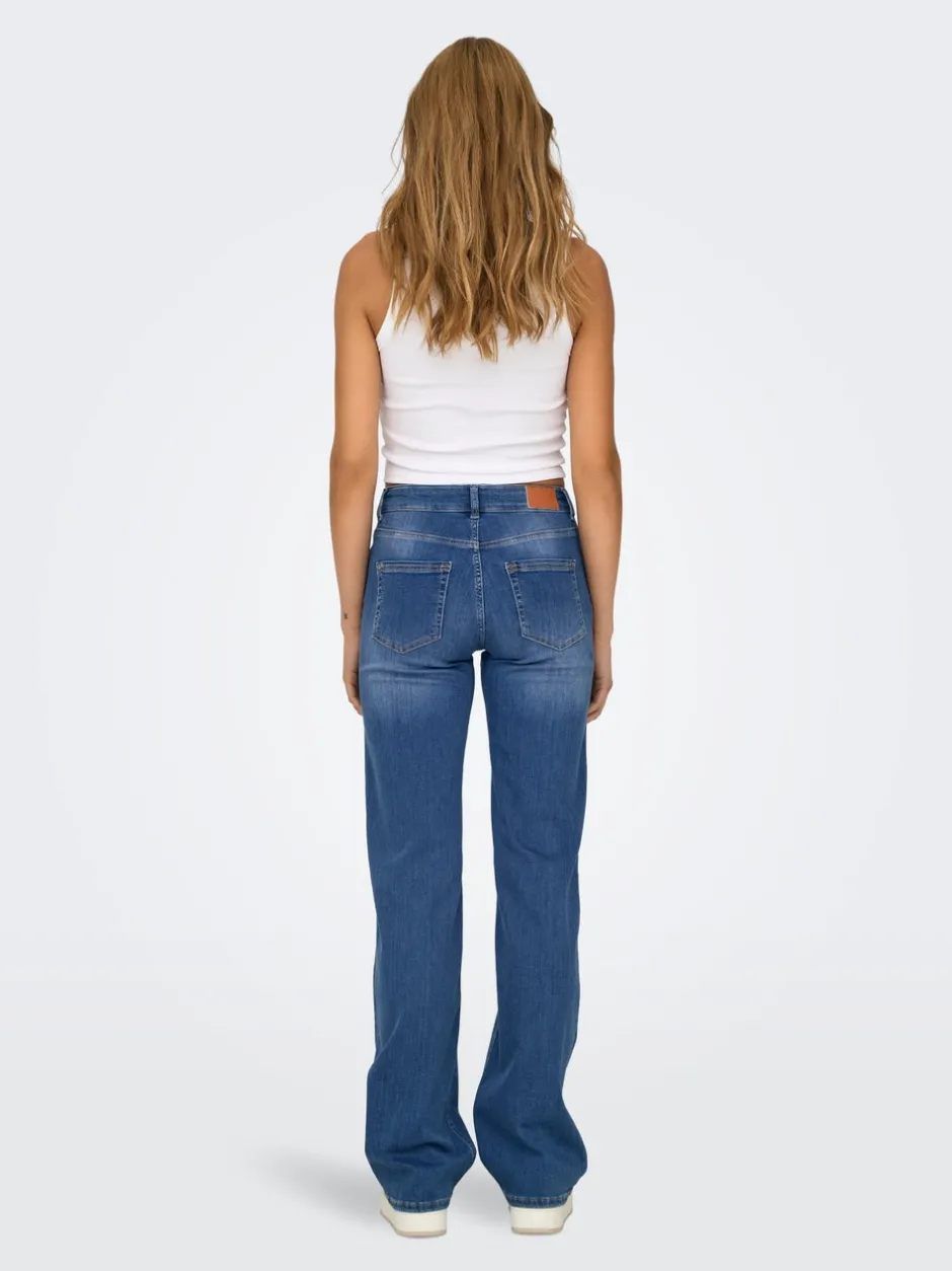Best ONLBLUSH Mellemhøj talje Straight fit Jeans Dame Jeans|Jeans