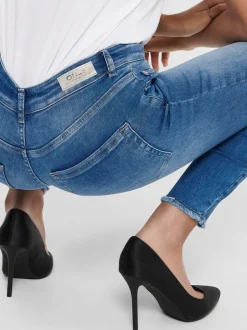 Best ONLBLUSH Mellemhøj talje Skinny fit Ankellængde Jeans Dame Jeans|Jeans