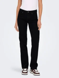 Outlet ONLBLUSH Mellemhøj talje Straight fit Jeans Dame Jeans|Jeans