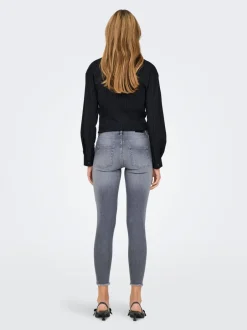 Outlet ONLBLUSH Mellemhøj talje Skinny fit Ankellængde Jeans Dame Jeans|Jeans