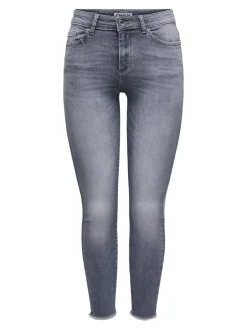 Outlet ONLBLUSH Mellemhøj talje Skinny fit Ankellængde Jeans Dame Jeans|Jeans
