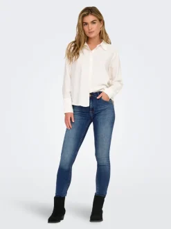 Discount ONLBLUSH Mellemhøj talje Skinny fit Jeans Dame Jeans|Jeans