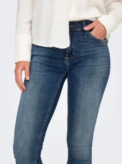 Discount ONLBLUSH Mellemhøj talje Skinny fit Jeans Dame Jeans|Jeans