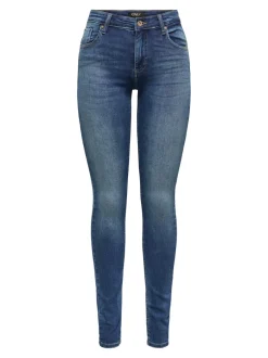 Discount ONLBLUSH Mellemhøj talje Skinny fit Jeans Dame Jeans|Jeans