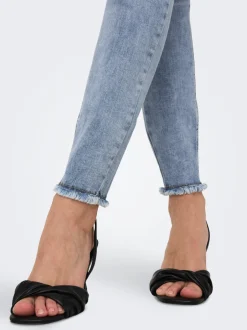 New ONLBLUSH Mellemhøj talje Skinny fit Ankellængde Jeans Dame Jeans|Jeans
