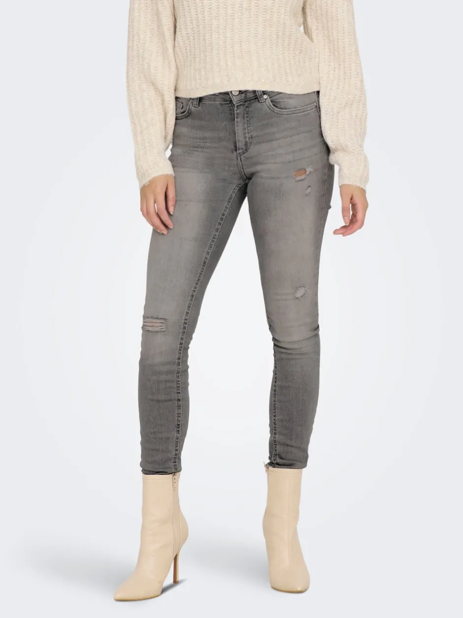 Best ONLBLUSH Mellemhøj talje Skinny fit Ankellængde Jeans Dame Jeans|Jeans