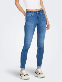 Hot ONLBLUSH Mellemhøj talje Skinny fit Ankellængde Jeans Dame Jeans|Jeans