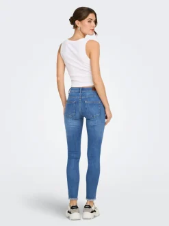 Hot ONLBLUSH Mellemhøj talje Skinny fit Ankellængde Jeans Dame Jeans|Jeans