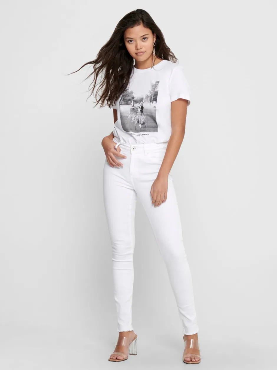 Online ONLBLUSH Mellemhøj talje Skinny fit Ankellængde Jeans Dame Jeans|Jeans