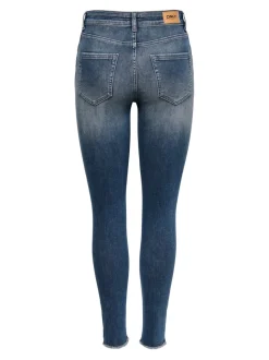 Outlet ONLBLUSH Mellemhøj talje Skinny fit Ankellængde Jeans Dame Jeans|Jeans