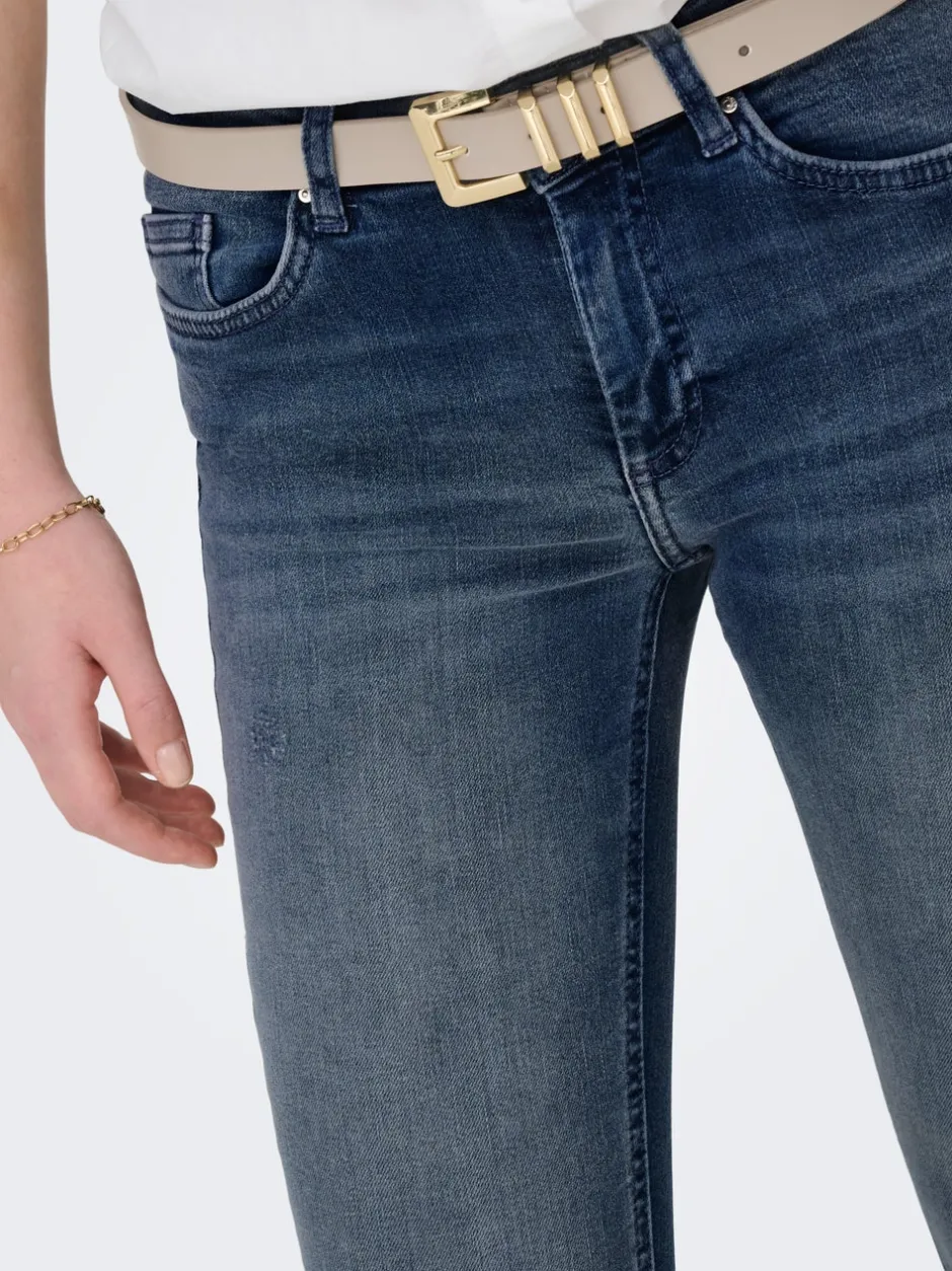 Outlet ONLBLUSH Mellemhøj talje Skinny fit Ankellængde Jeans Dame Jeans|Jeans