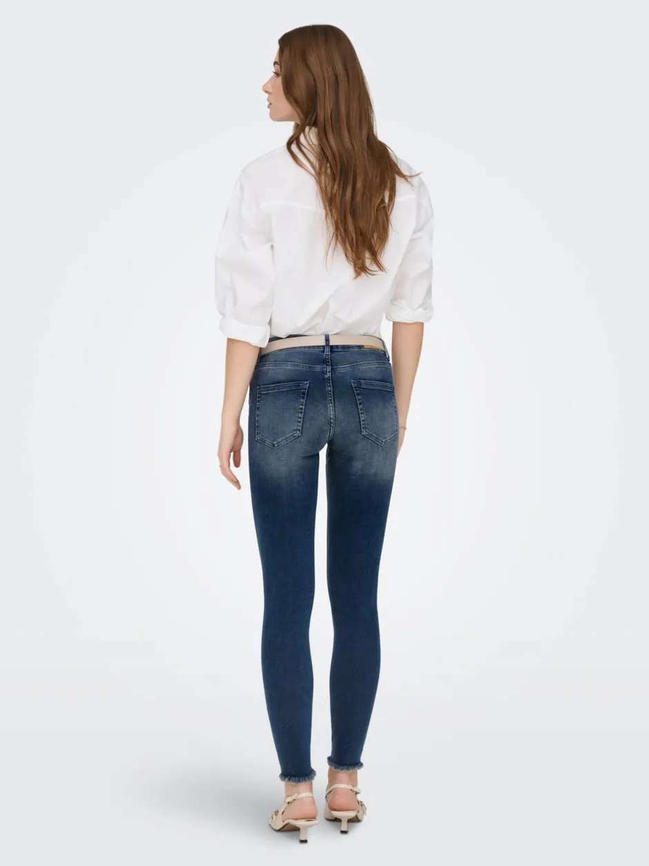 Outlet ONLBLUSH Mellemhøj talje Skinny fit Ankellængde Jeans Dame Jeans|Jeans