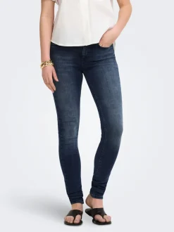 Clearance ONLBLUSH Mellemhøj talje Skinny fit Jeans Dame Jeans|Jeans
