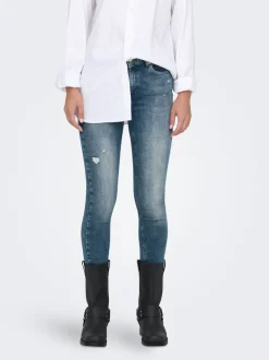 ONLBLUSH Mellemhøj talje Skinny fit Ankellængde Jeans Dame Jeans|Jeans