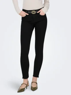 Outlet ONLBLUSH Mellemhøj talje Skinny fit Ankellængde Jeans Dame Jeans|Jeans
