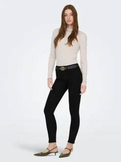 Outlet ONLBLUSH Mellemhøj talje Skinny fit Ankellængde Jeans Dame Jeans|Jeans
