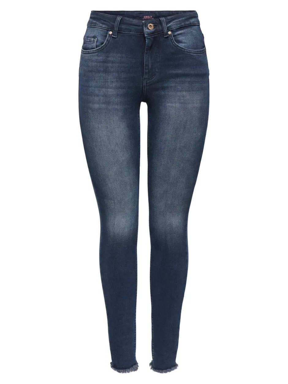 Sale ONLBLUSH Mellemhøj talje Skinny fit Ankellængde Jeans Dame Jeans|Jeans