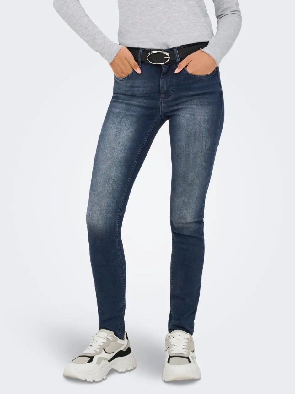Sale ONLBLUSH Mellemhøj talje Skinny fit Ankellængde Jeans Dame Jeans|Jeans