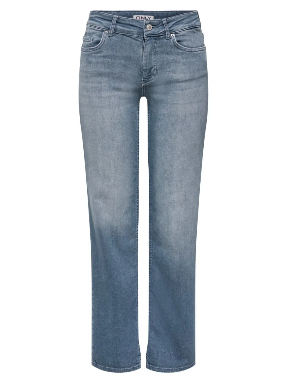 Clearance ONLBLUSH Mellemhøj talje Straight fit Jeans Dame Jeans|Jeans