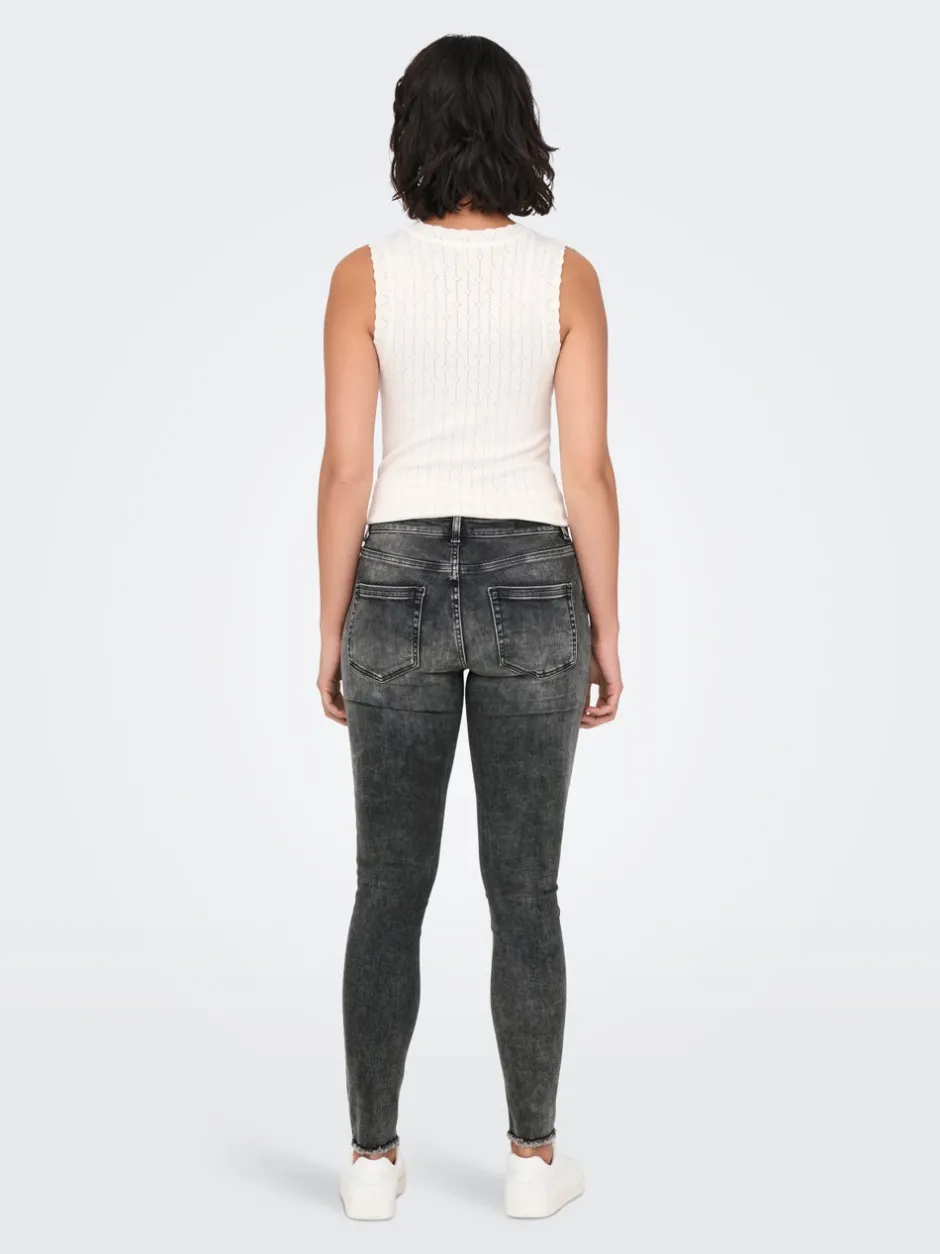 Best ONLBLUSH Mellemhøj talje Skinny fit Ankellængde Jeans Dame Jeans|Jeans