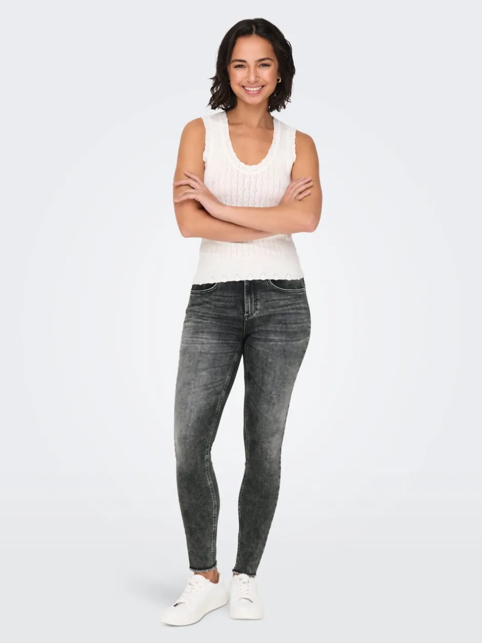 Best ONLBLUSH Mellemhøj talje Skinny fit Ankellængde Jeans Dame Jeans|Jeans