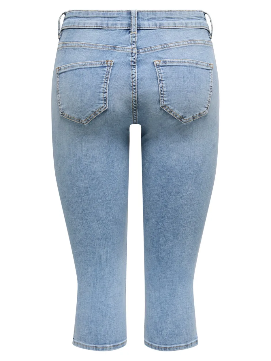 Discount ONLBLUSH Mellemhøj talje Skinny fit Denim-shorts Dame Shorts|Double Denim