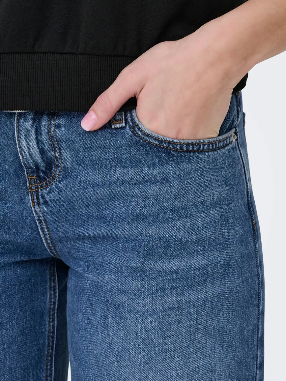 Hot ONLBRENDA Lav talje Wide leg fit Jeans Dame Jeans|Jeans