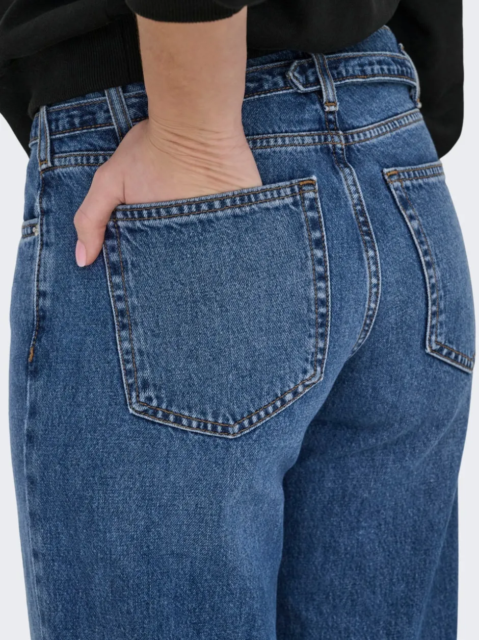 Hot ONLBRENDA Lav talje Wide leg fit Jeans Dame Jeans|Jeans