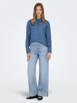 Best ONLBROOME Høj talje Wide leg fit Jeans Dame Jeans|Jeans