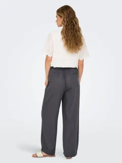 Sale ONLBRUXELLES Straight fit Hør Bukser Dame Bukser