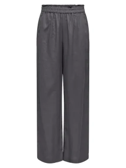 Sale ONLBRUXELLES Straight fit Hør Bukser Dame Bukser