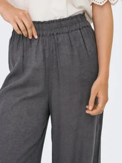 Sale ONLBRUXELLES Straight fit Hør Bukser Dame Bukser