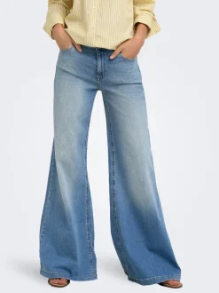 New ONLCALIFORNIA Mellemhøj talje Wide leg fit Jeans Dame Jeans|Jeans