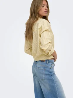 New ONLCALIFORNIA Mellemhøj talje Wide leg fit Jeans Dame Jeans|Jeans