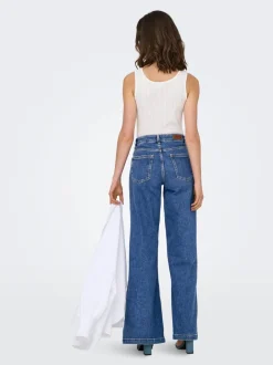 Hot ONLCALIFORNIA Mellemhøj talje Wide leg fit Jeans Dame Jeans|Jeans