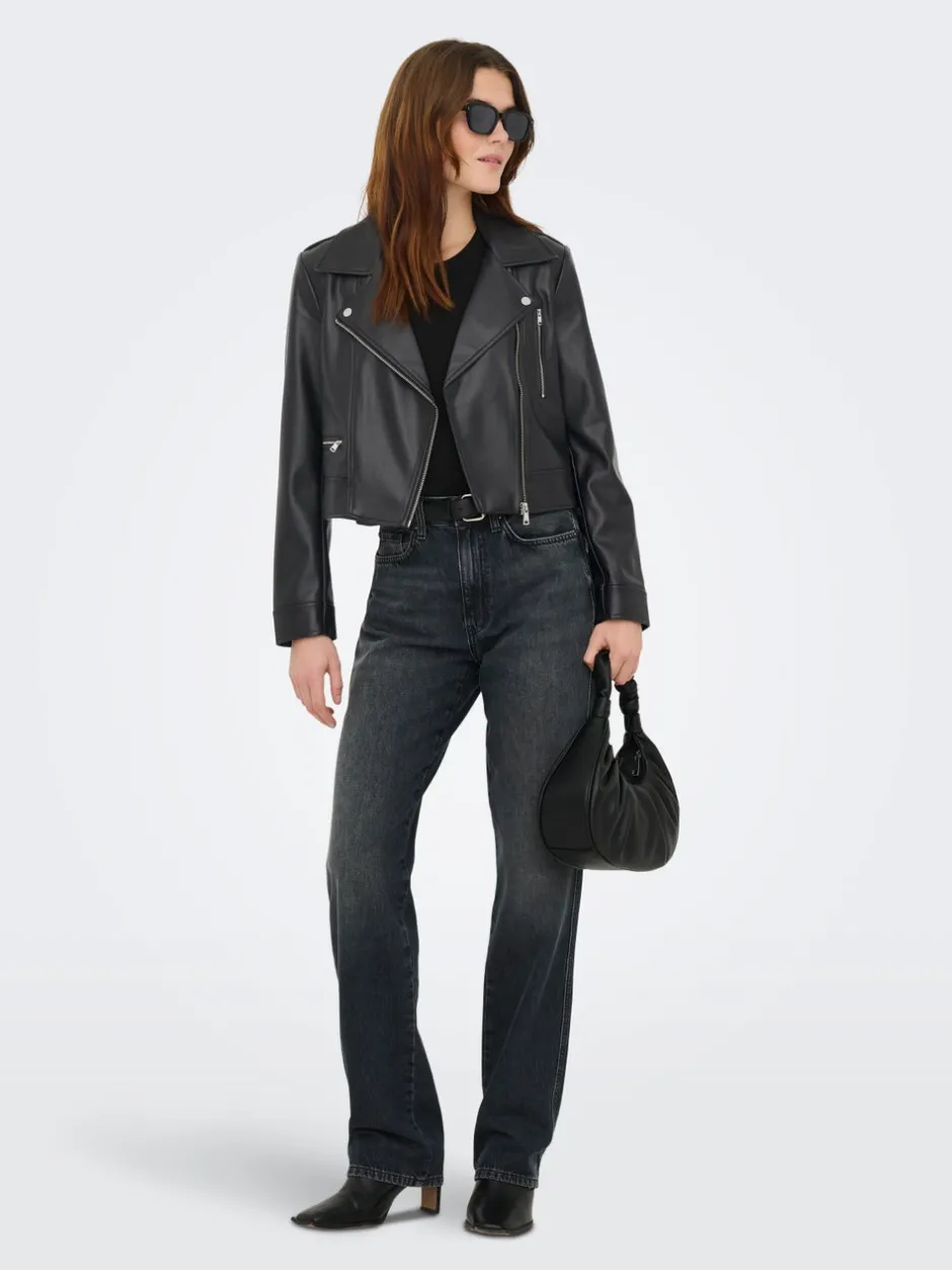 Hot ONLCARMEN Bikerjakke Dame Jakker Og Frakker