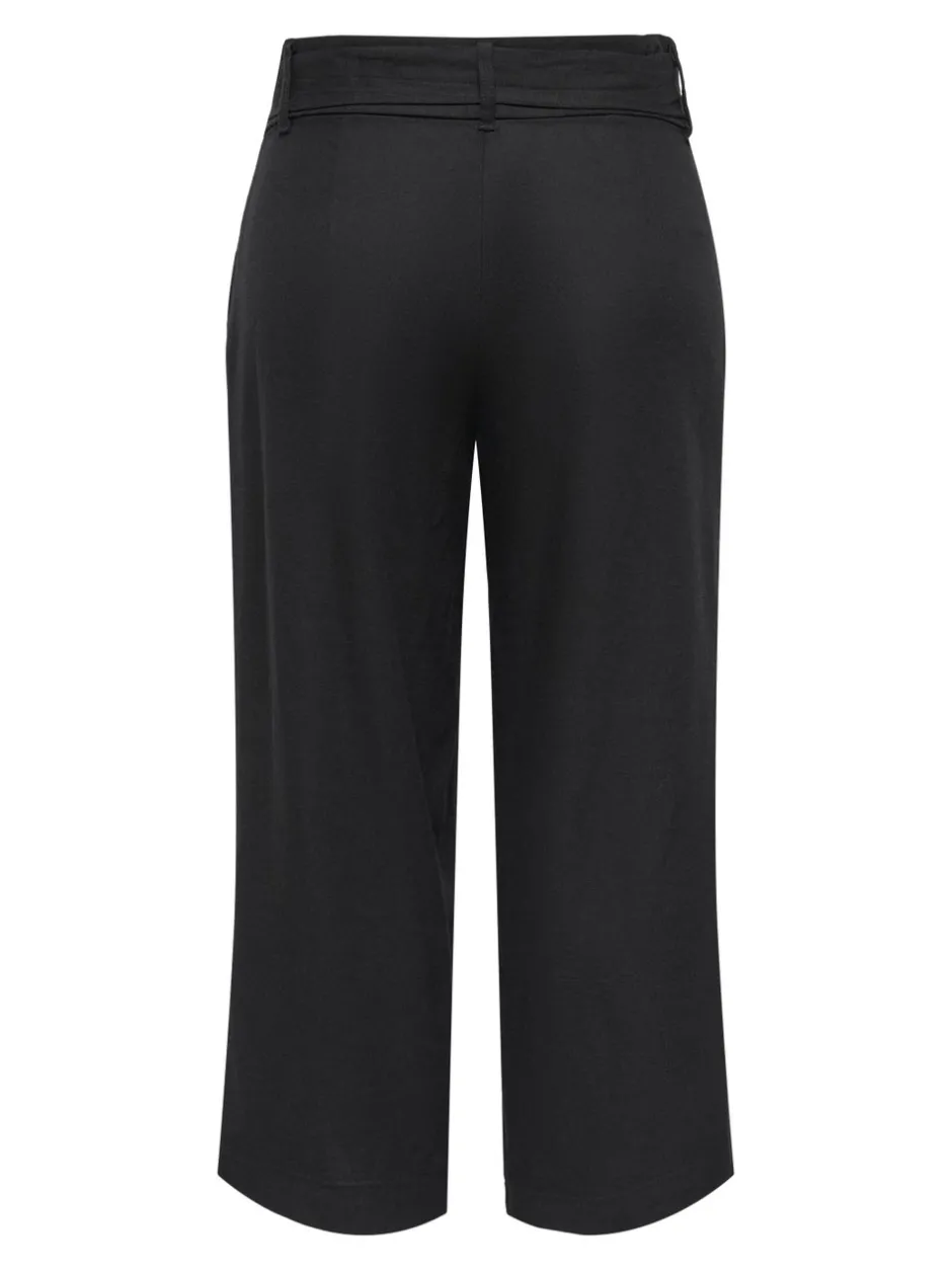 ONLCARO Cropped fit Hør Bukser i wide fit Dame Bukser