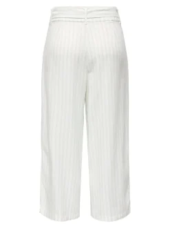 Online ONLCARO Cropped fit Hør Bukser i wide fit Dame Bukser