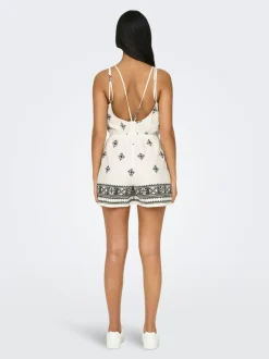 Discount ONLCARO Hør Playsuit Dame Jumpsuits|Shorts