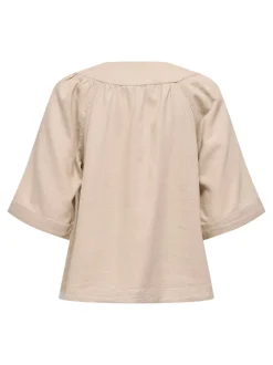 Online ONLCARO Hør T-shirt Dame Toppe