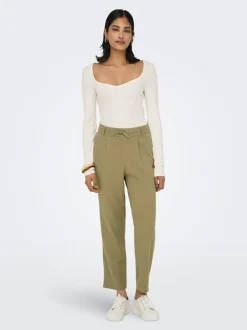 Hot ONLCARO-POPTRASH Comfort fit Hør Bukser Dame Bukser