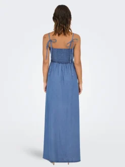 New ONLCHARIS Lang kjole Dame Kjoler|Double Denim
